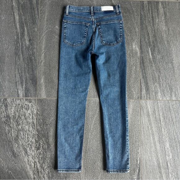 EUC Re/Done Originals 2018 Button Fly High Rise Ankle Crop Stretch Denim Jean 26 - Picture 9 of 15